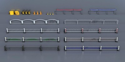 现代道路隔离带3D模型下载